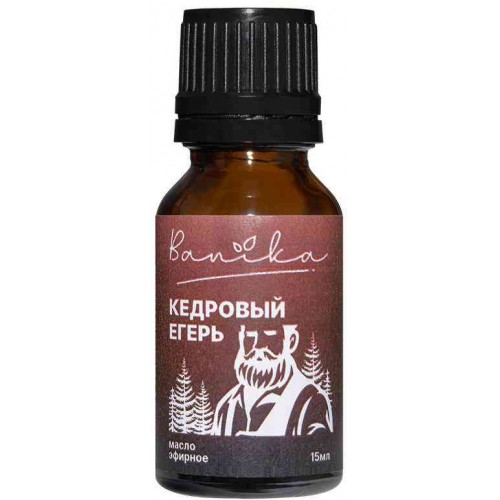 Масло для бани Кедровый егерь 15 мл. кедр, эфирн.космет. Banika